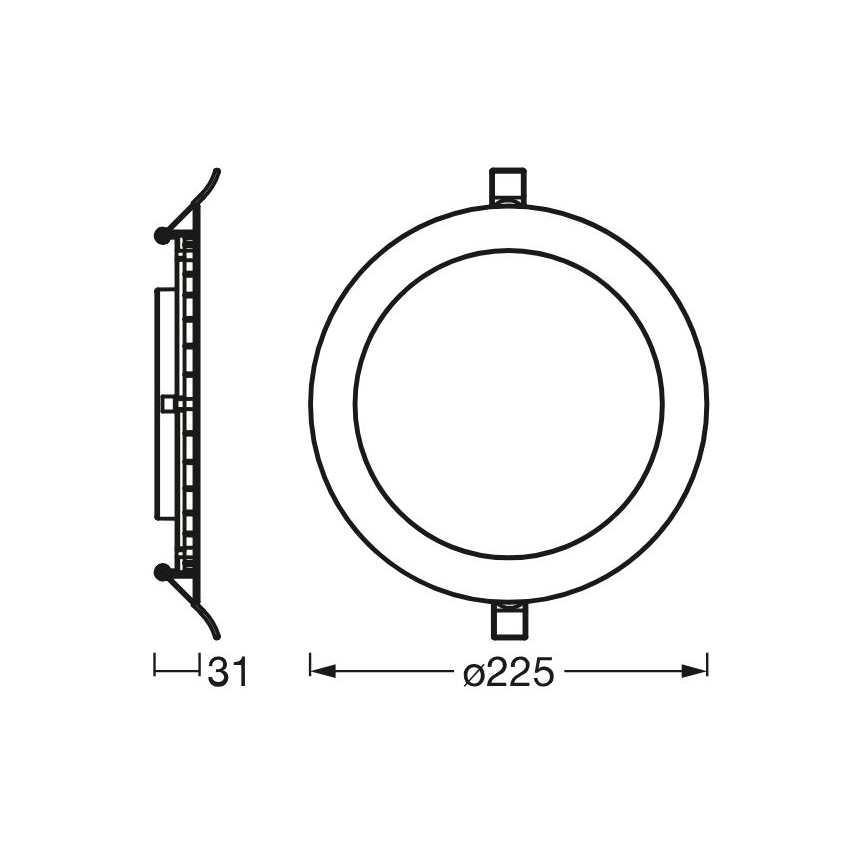 Osram - Lampada LED da incasso SLIM LED/22W/230V 4000K