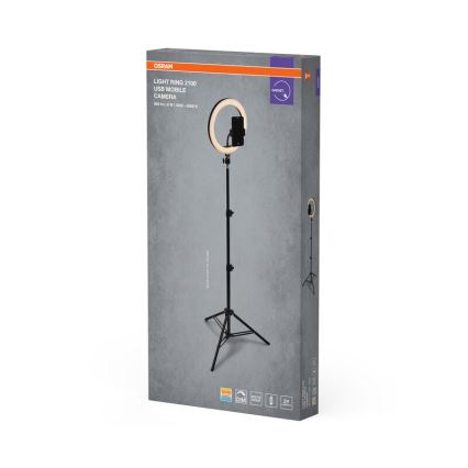 Osram - Lampada LED dimmerabile con treppiede e supporto per vlogging LED/6W/USB 210 mAh