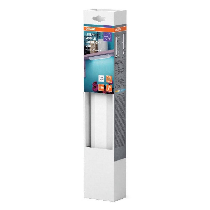 Osram - Lampada LED sottopensile con sensore MOBILE LED/1W/3,7V 500 mAh 20 cm