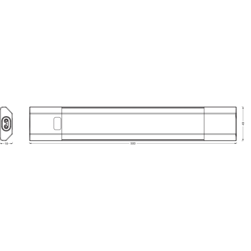 Osram - Lampada sottopensile LED dimmerabile con sensore di movimento LINEAR EDGE, 8W, 230V, 3000/4000/6500K, 50 cm, nero