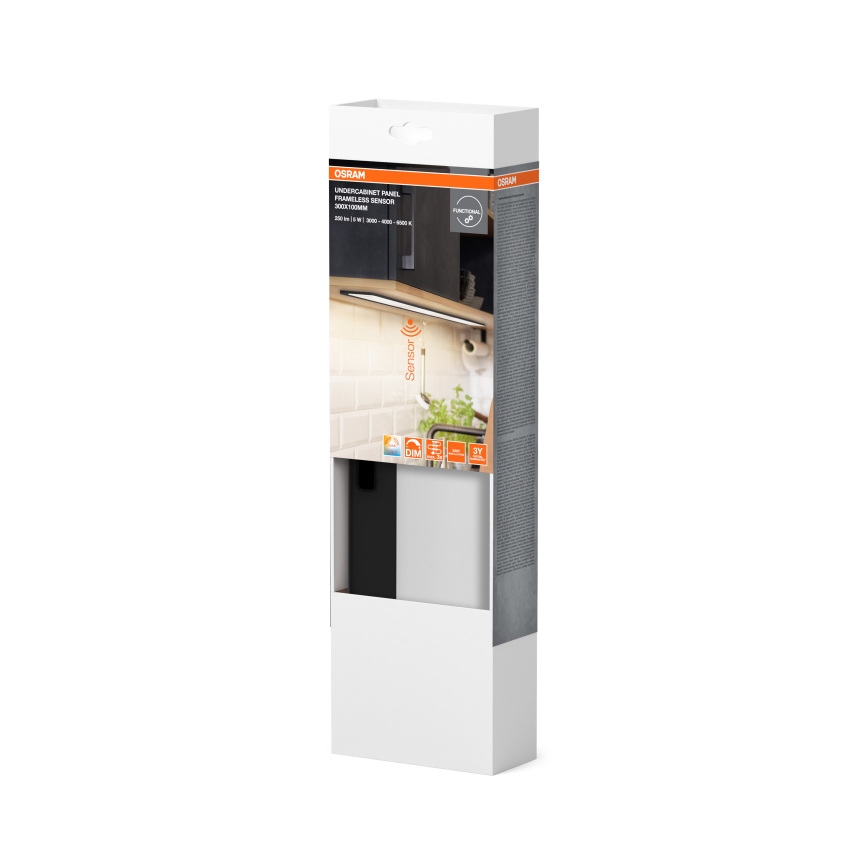Osram - Lampada sottopensile LED dimmerabile con sensore di movimento UNDERCABINET LED/5W/230V 3000/4000/6500K 10x30 cm nera