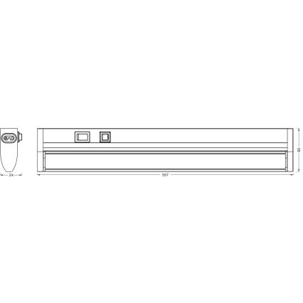 Osram - Lampada LED dimmerabile sottopensile LINEAR TURN LED/10W/230V 3000/4000/6500K 55 cm bianco
