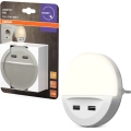Osram - Lampada notturna a spina con sensore LUNETTA 2x USB LED/13W/230V