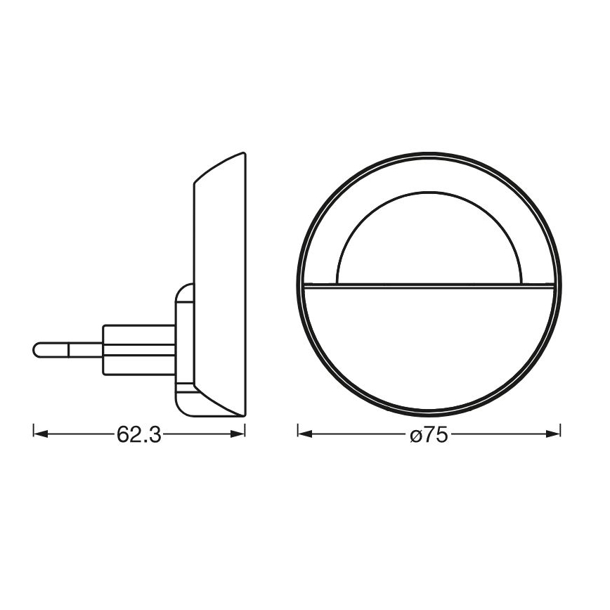 Osram - Lampada notturna LED dimmerabile LUNETTA LED/0,65W/230V