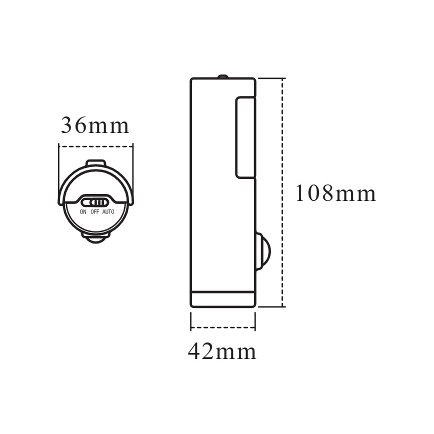 Osram - Lampada orientativa LED con sensore NIGHTLUX, LED 0,35 W, 3x AAA, IP54, argento