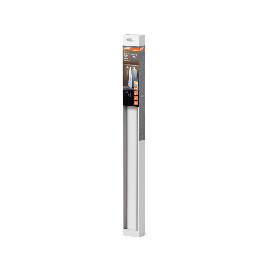 Osram - Lampada sottopensile LED LINEAR con sensore di movimento e sensore crepuscolare, 4W, 3,7V, 1500 mAh, 3000/4000/6500K, 60 cm, grigio