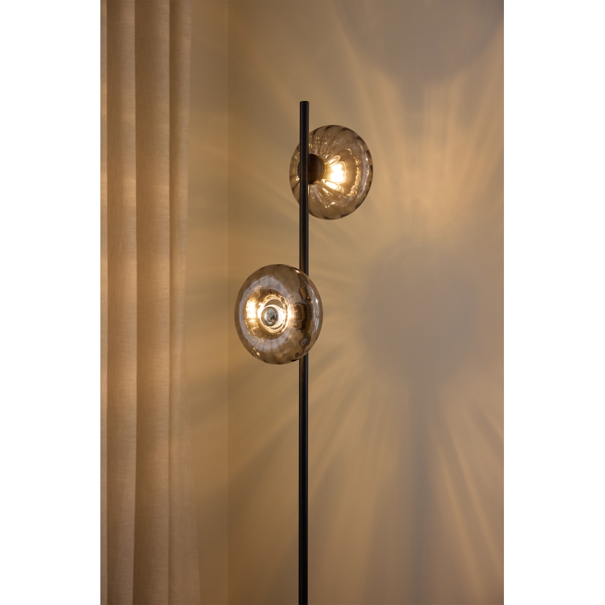 Osram - Lampadaire DECOR SMOKE 2xE14/12W/230V noir/gris fumé