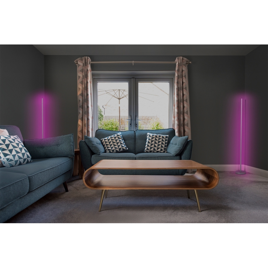 Osram - Lampadaire dimmable LED RGBW SMART+ MAGIC LED/11,5W/230V 2700-6500K argenté Wi-Fi + télécommande