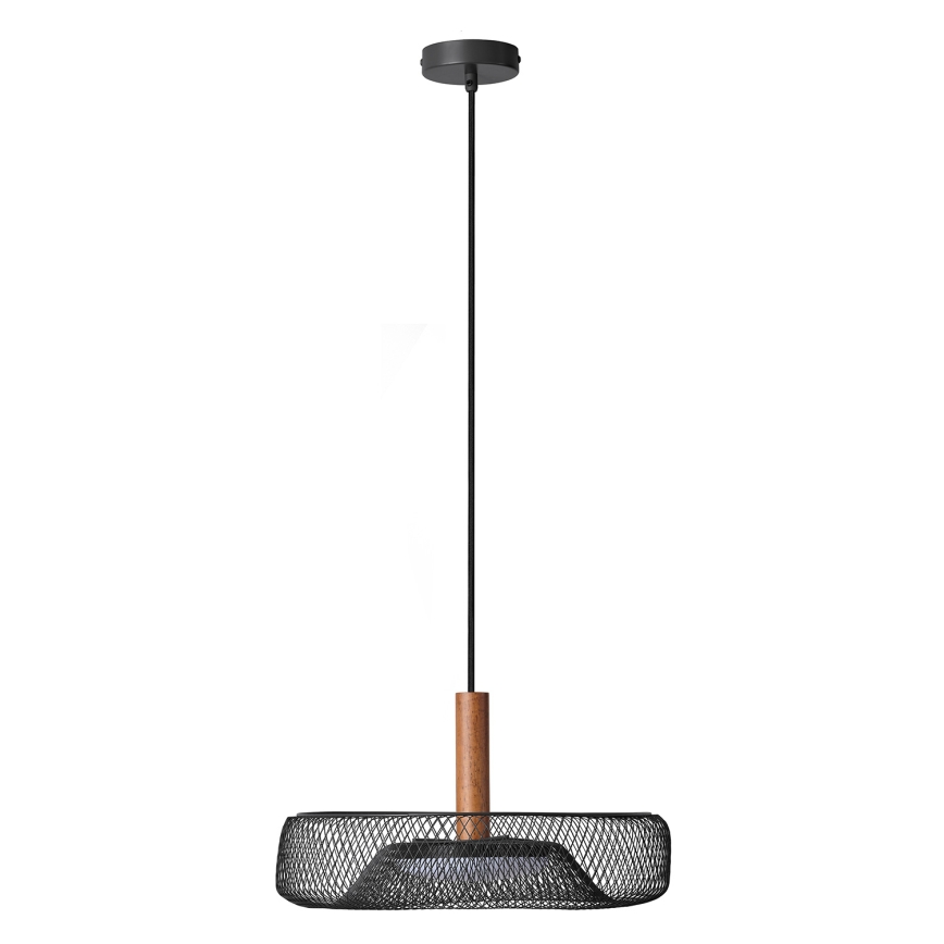 Osram - Lampadario LED a sospensione con cavo DECOR MESH LED/18,5W/230V Ø 40 cm nero/legno di caucciù