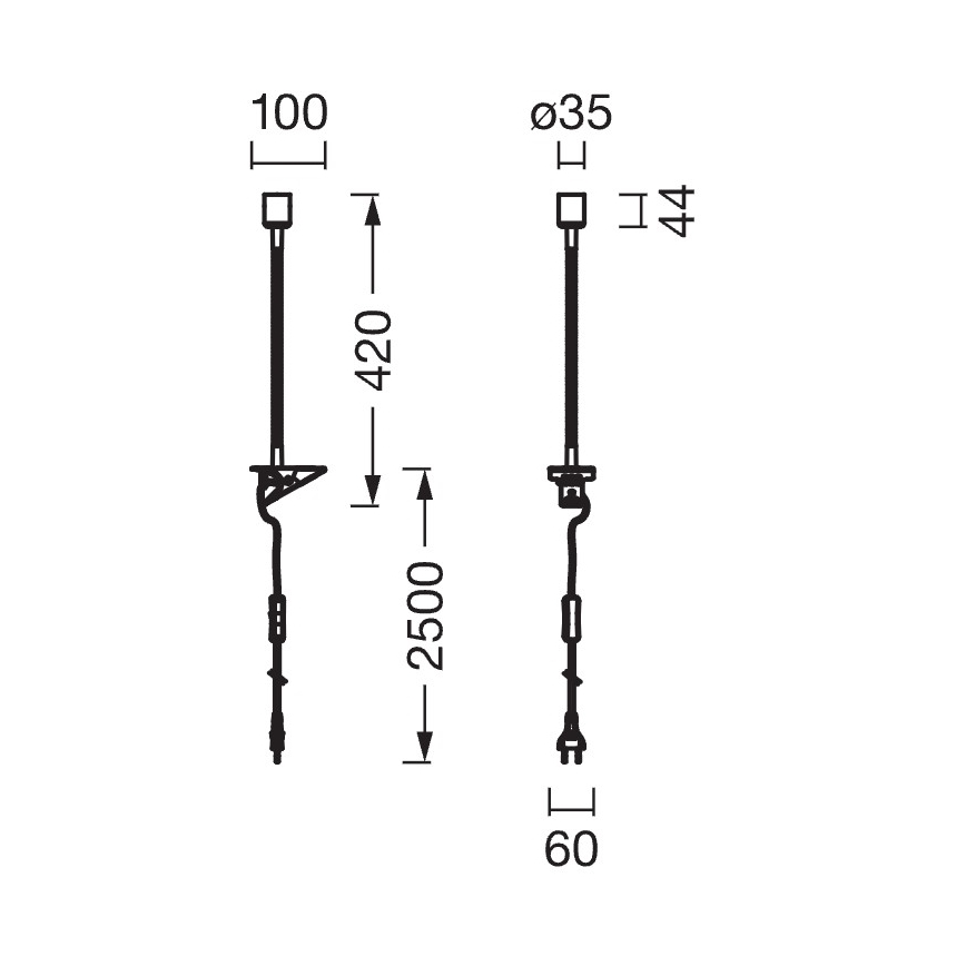 Osram - Lampe à pince CLIP TUBE FLEX 1xGU10/5W/230V chrome mat