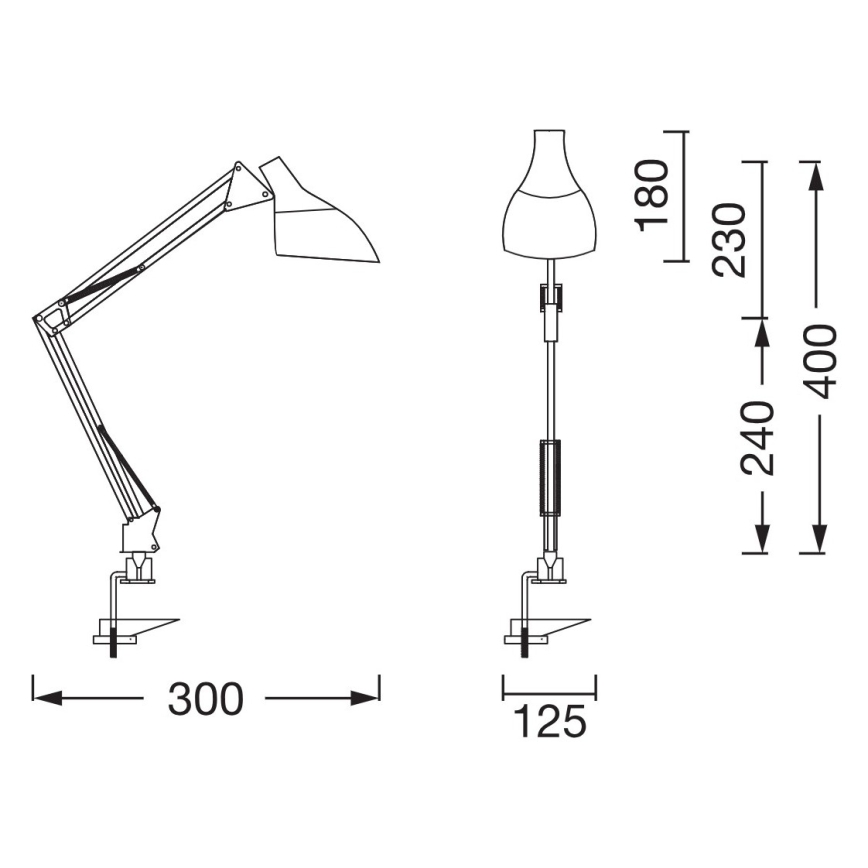Osram - Lampe de bureau à pince DESK LINE 1xE27/11W/230V blanche
