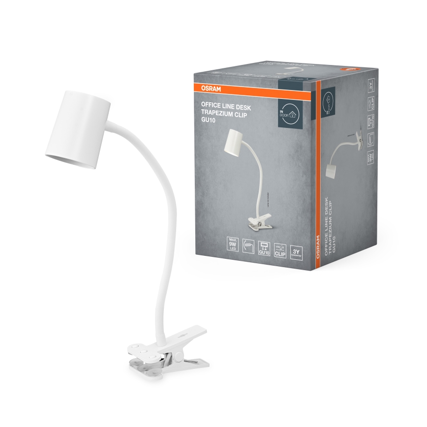 Osram - Lampe de bureau à pince DESK LINE 1xGU10/9W/230V blanche