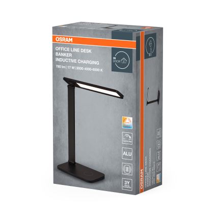 Osram - Lampe de bureau LED dimmable OFFICE LINE LED/17W/230V 3000/4000/6500K noire