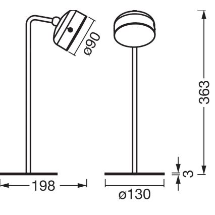 Osram - Lampe de bureau rechargeable LED dimmable 3 en 1 DECOR HELPER LED/1,8W/5V noire