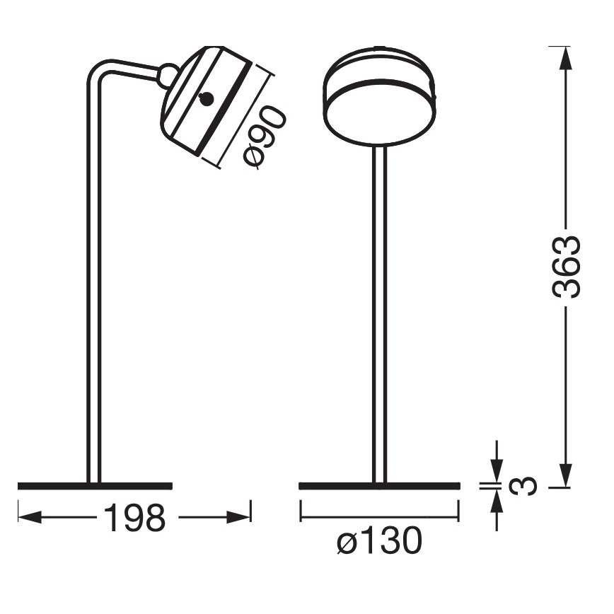 Osram - Lampe de bureau rechargeable LED dimmable 3 en 1 DECOR HELPER LED/1,8W/5V noire