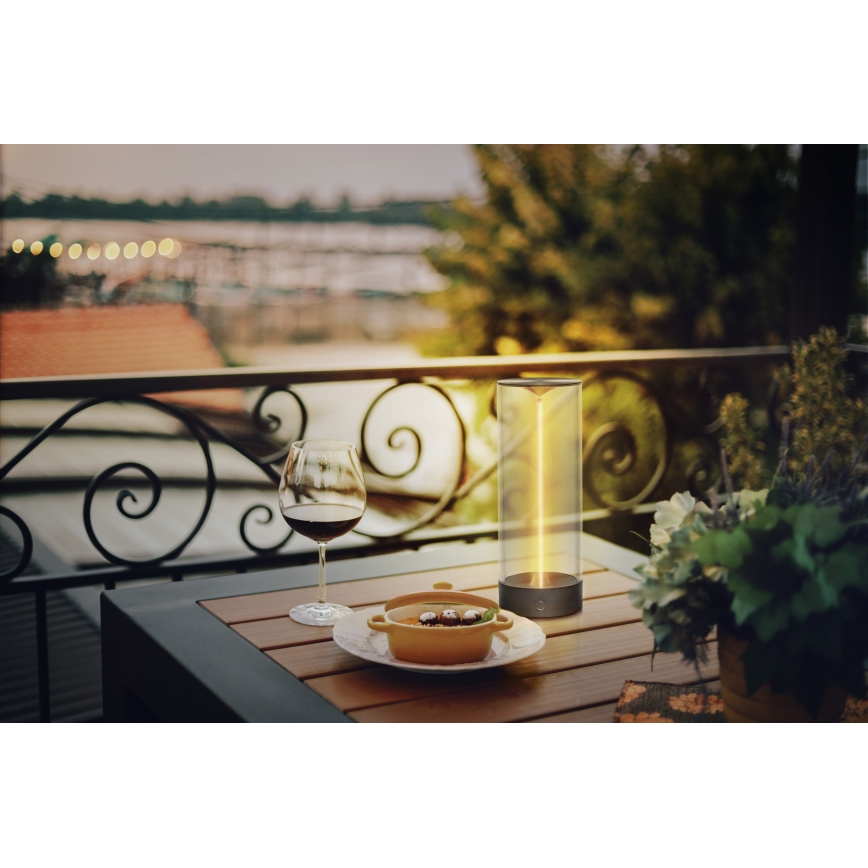 Osram - Lampe de table d'extérieur LED tactile et à intensité variable ENDURA STYLE LED/1,5W/5V 2500 mAh USB IP54 anthracite