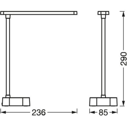 Osram - Lampe de table tactile LED dimmable PANAN LED/5,2W/5V 1200 mAh CRI 90