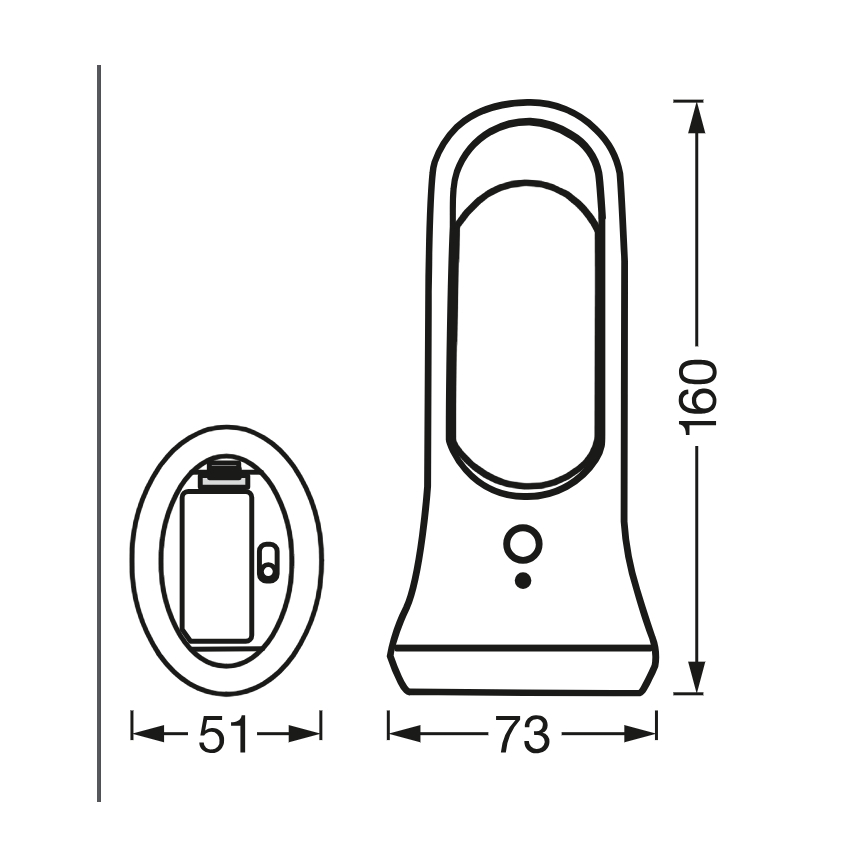 Osram - Lampe d'orientation LED avec capteur de mouvement et détecteur crépusculaire MOBILE LED/0,7W/4xAAA blanche