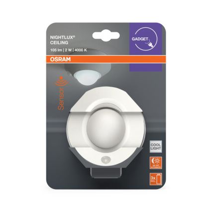 Osram - Veilleuse d'orientation LED avec capteur NIGHTLUX LED/2W/3xAA blanche