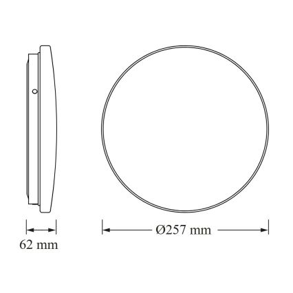 Osram - LED-Badezimmer-Deckenleuchte CEILING ROUND LED/12W/230V 6500K Ø 26 cm IP44 weiß