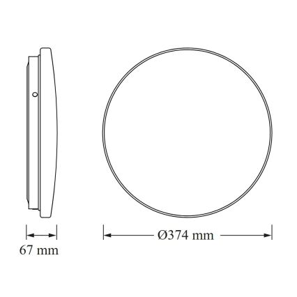 Osram - LED-Badezimmer-Deckenleuchte CEILING ROUND LED/24W/230V 4000 K Ø 37 cm IP44 weiß
