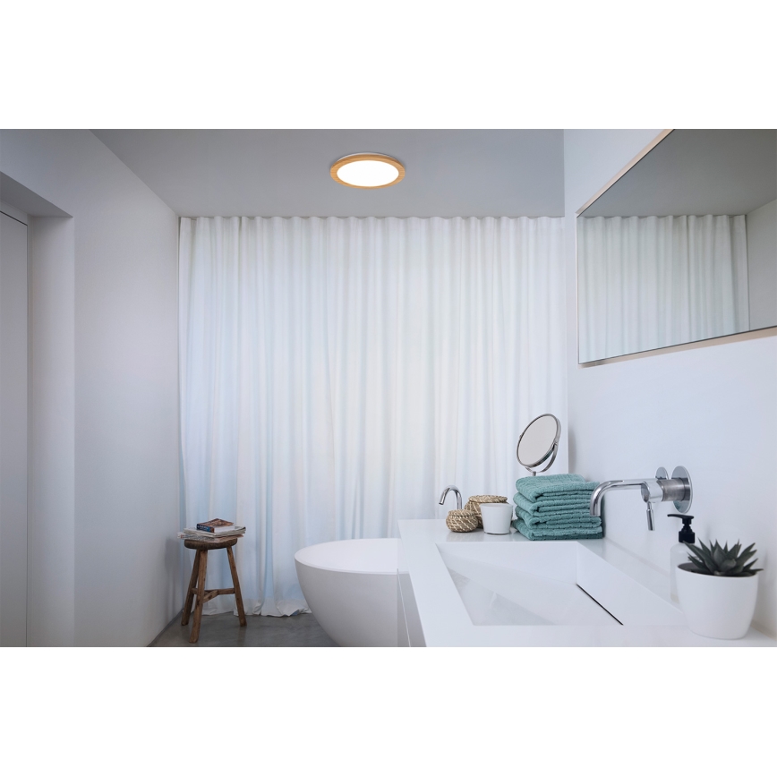 Osram - LED-Badezimmer-Deckenleuchte ORBIS DISC LED/22W/230V 3000/4000K Ø 30 cm IP44 braun