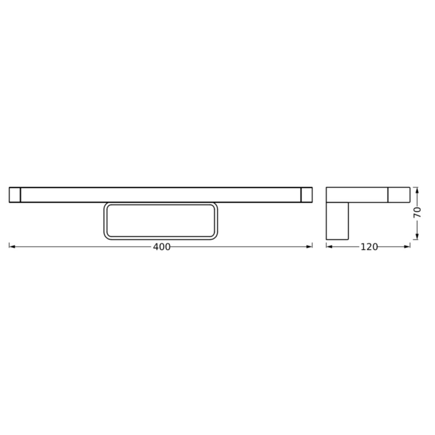 Osram - LED-Spiegelleuchte für Badezimmer DISC BAR LED/7W/230V 3000/4000K 40 cm IP44 glänzender Chrom