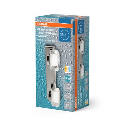 Osram - LED-Badezimmer-Wandleuchte ORBIS FLAME 2xLED/5,5W/230V 3000/4000K IP44 polierter Chrom