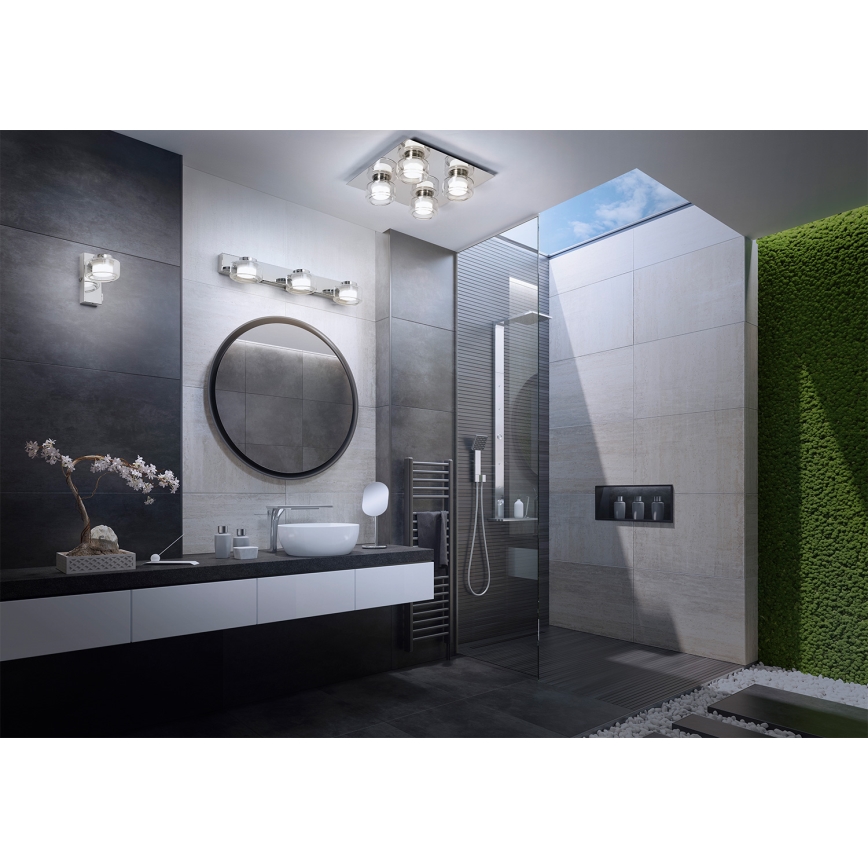 Osram - LED-Badezimmer-Wandleuchte ORBIS FLAME 3xLED/5,5W/230V 3000/4000K IP44, glänzender Chrom