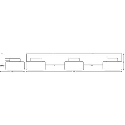 Osram - LED-Bad-Wandleuchte ORBIS FLAME 3xLED/5,5W/230V 3000/4000K IP44 schwarz
