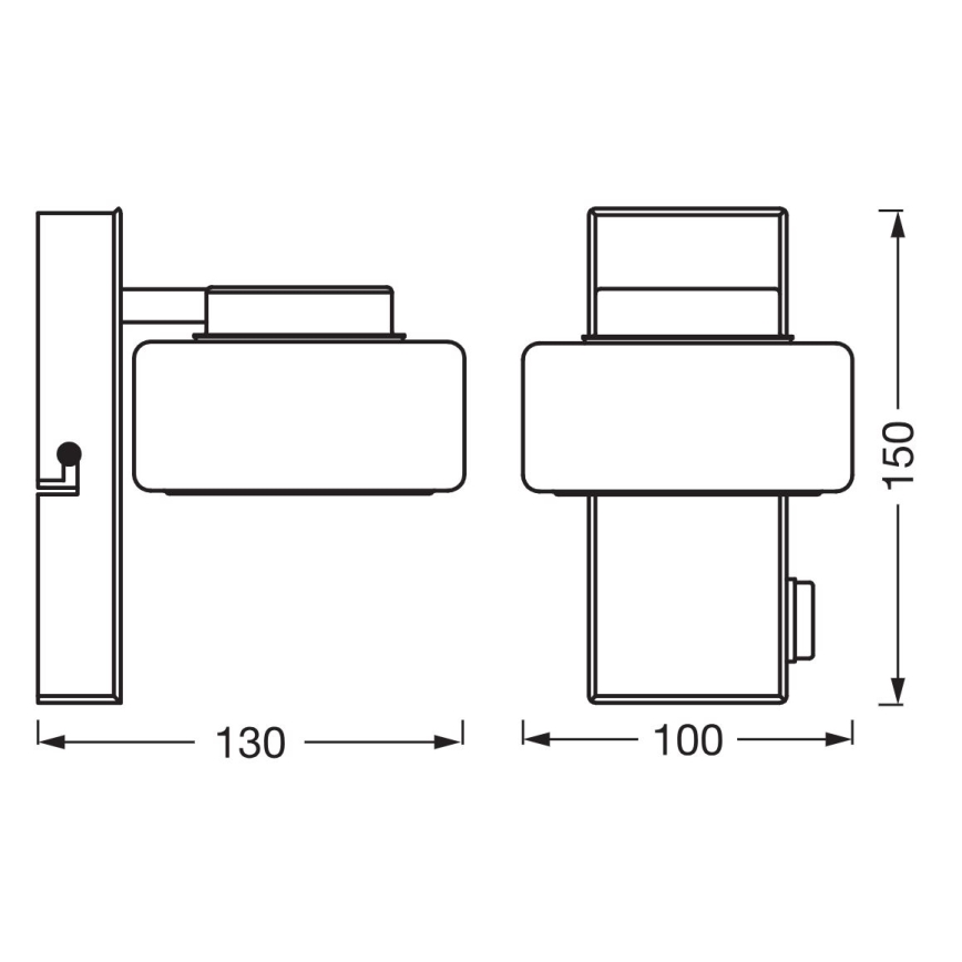 Osram - LED Badezimmer-Wandleuchte ORBIS FLAME LED/5,5W/230V 3000/4000K IP44 schwarz