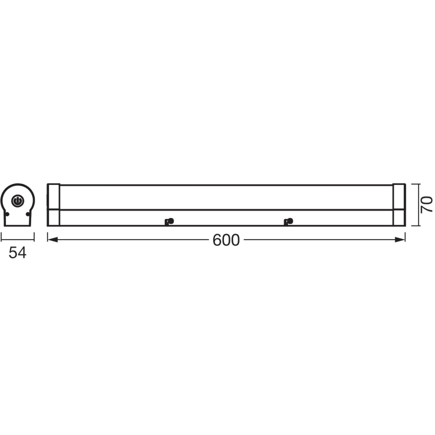 Osram - LED-dimmbare Badezimmer-Spiegelleuchte ORBIS TUBE LED/12W/230V 3000/4000K 60 cm IP44 braun