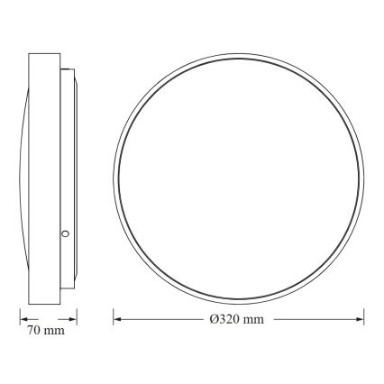Osram - LED-Deckenleuchte CEILING LUXO LED/18W/230V Ø 32 cm goldfarben