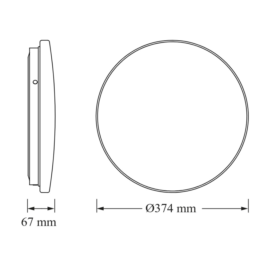Osram - LED-Deckenleuchte mit Dämmerungssensor ROUND LED/24W/230V Ø 37 cm