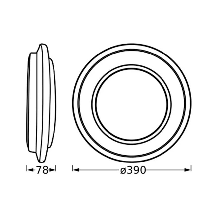 Osram - LED-Deckenleuchte ORBIS BERLIN LED/24W/230V Ø 39 cm