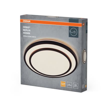 Osram - LED-Deckenleuchte ORBIS BERLIN LED/36W/230V Ø 49,2 cm schwarz