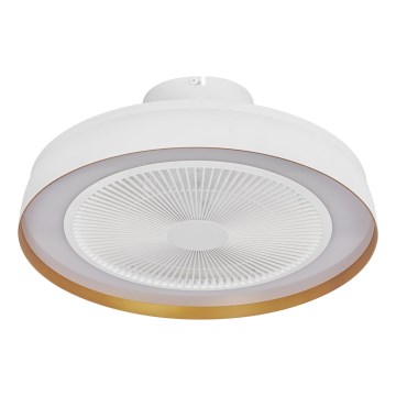 Osram - LED-dimmbare Deckenleuchte mit Ventilator CEILING FAN LED/49W/230V 2700-6500K weiß/gold + Fernbedienung