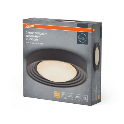 Osram - LED-dimmbare Deckenleuchte ORBIS CONCRETE LED/24,5W/230V Ø 50 cm grau/Beton