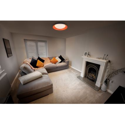 Osram - Dimmbare LED-Deckenleuchte ORBIS PLATE LED/35W/230V Ø 43 cm orange/schwarz
