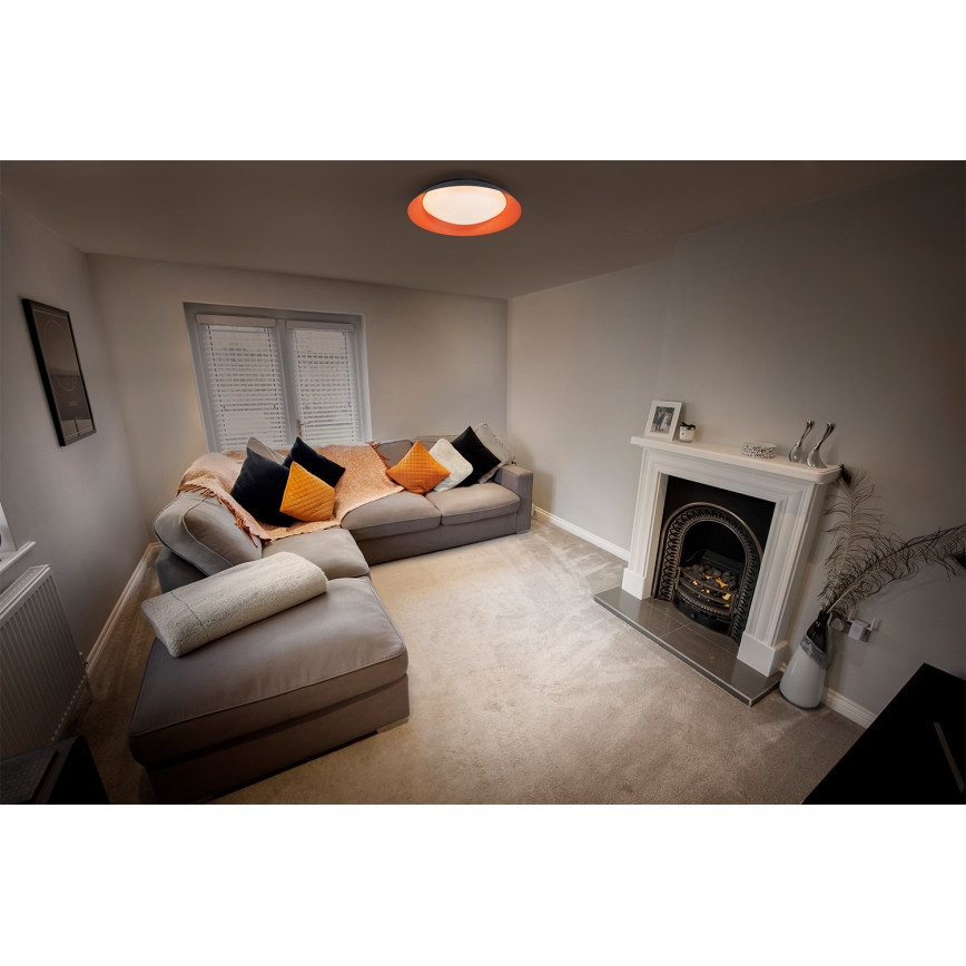 Osram - Dimmbare LED-Deckenleuchte ORBIS PLATE LED/35W/230V Ø 43 cm orange/schwarz