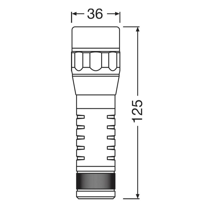 Osram - dimmbare LED-Taschenlampe LEDINSPECT TORCH 450 ESSENTIAL LED/6W/3xAAA IP44
