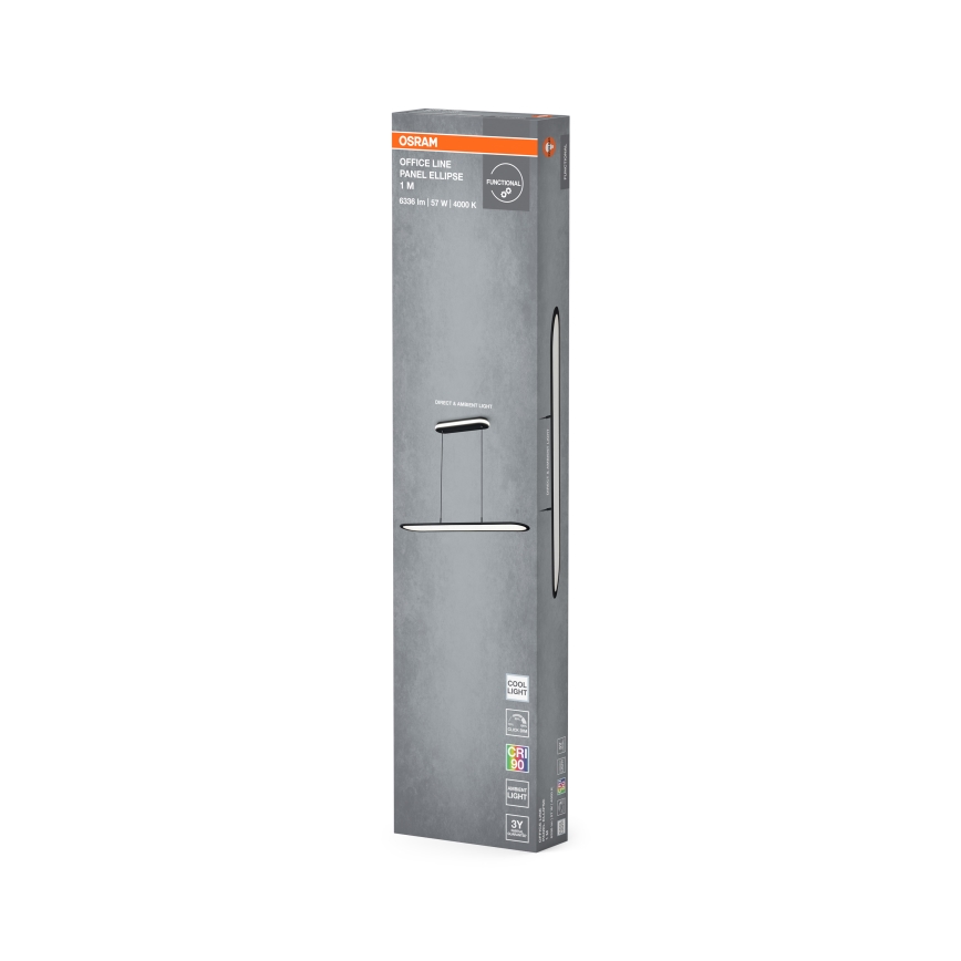 Osram - Dimmbare LED-Pendelleuchte an Kabel OFFICE LINE LED/57W/230V 4000K 100 cm CRI 90 schwarz