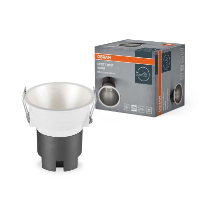 Osram - LED-Einbauleuchte SPOT TWIST LED/10W/230V 4000K Ø 9,3 cm weiß/silber