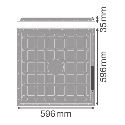 Osram - LED-Einlegepanel ESSENTIAL LED/36W/230V 6500K 59,6x59,6 cm weiß