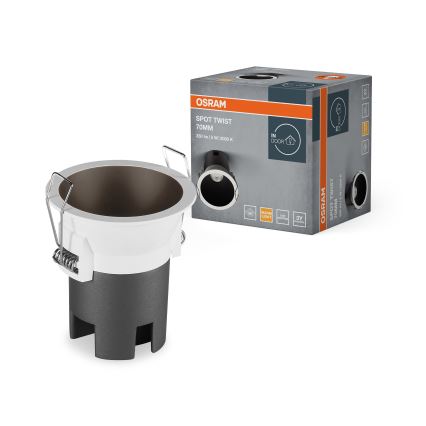 Osram - LED Einbaustrahler SPOT TWIST LED/5 W/230 V 3000 K Ø 7 cm weiß/schwarz