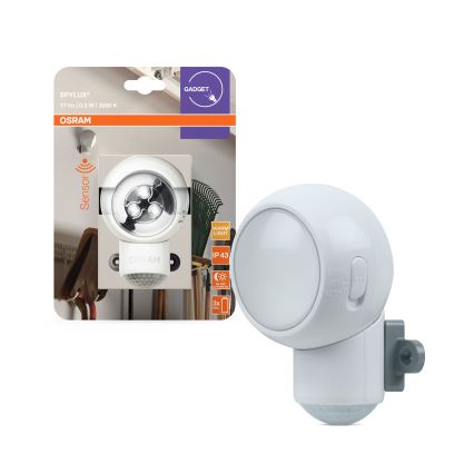 Osram - Luminaire d'orientation LED pour extérieur avec détecteur de mouvement et détecteur crépusculaire SPYLUX LED/0,3W/4,5V IP43 blanc