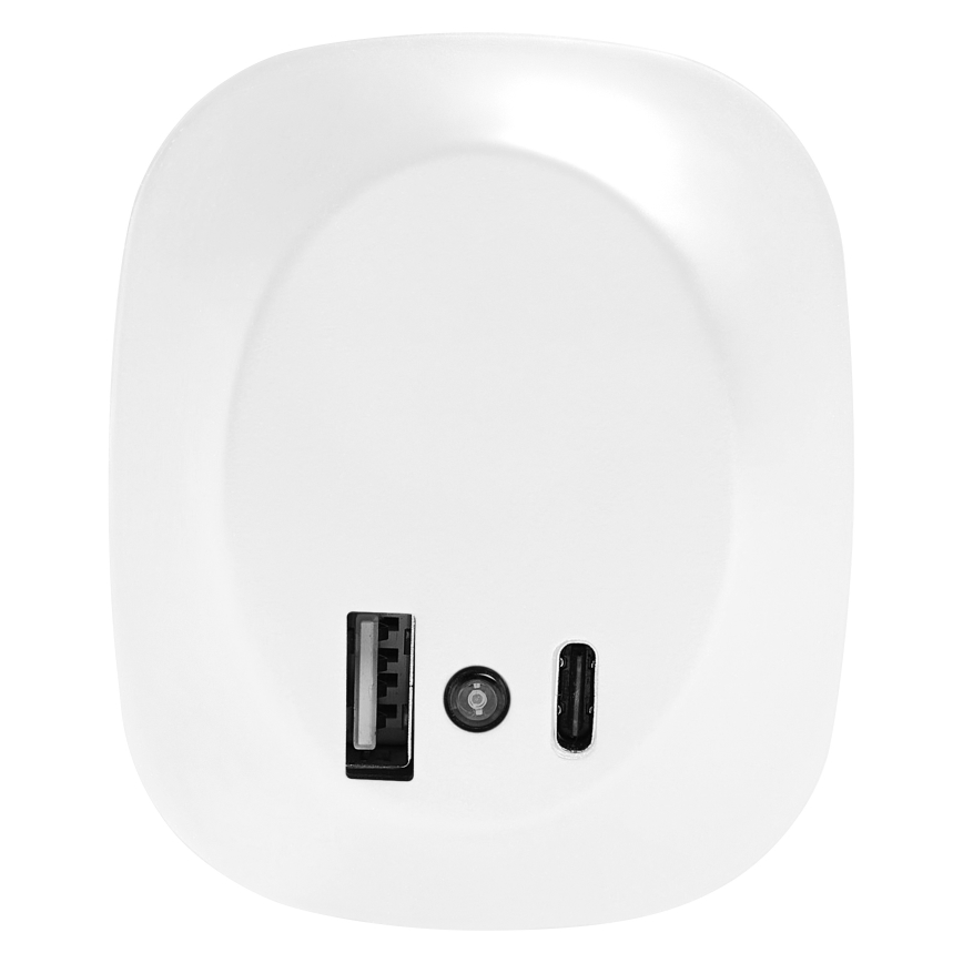 Osram - LED-Nachtlicht zum Einstecken mit Sensor und USB LUNETTA LED/12,5W/230V weiß