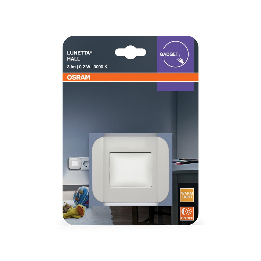 Osram - LED-Nachtlicht mit Dämmerungssensor LUNETTA LED/0,2W/230V