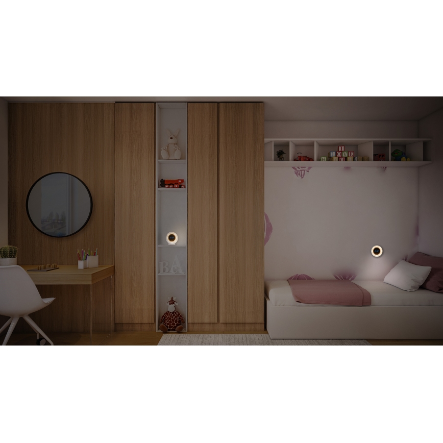 Osram - Orologio digitale LED con retroilluminazione NIGHTLUX LED/0,3W/5V 1000mAh 3000/4000/6500K bianco