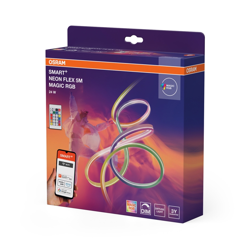 Osram - LED RGB dimmbarer Außen-LED-Streifen SMART+ MAGIC 5m LED/24W/230V IP44 Wi-Fi+ Fernbedienung